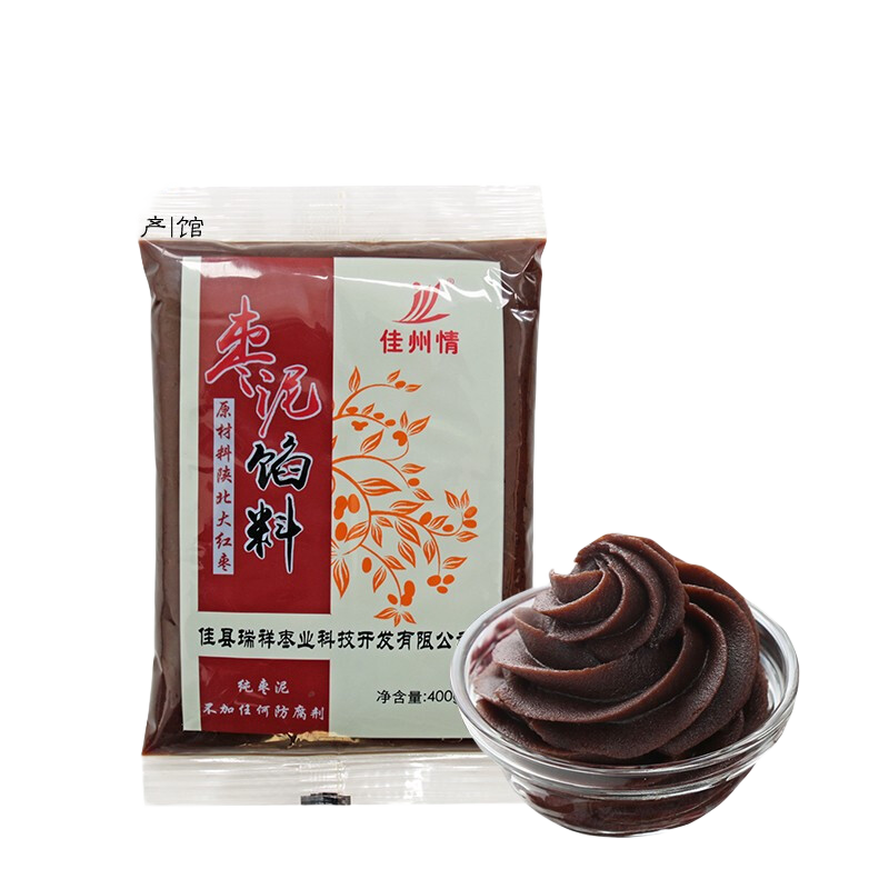 糧小兵【米脂特產(chǎn)館】棗泥烘焙餡料月餅餡棗泥餡面包蛋糕包子糕點(diǎn)紅棗餡 棗泥餡400g*1袋