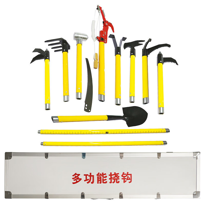 伟记行 消防多功能挠钩12件套 消防破拆工具 消防救援套装