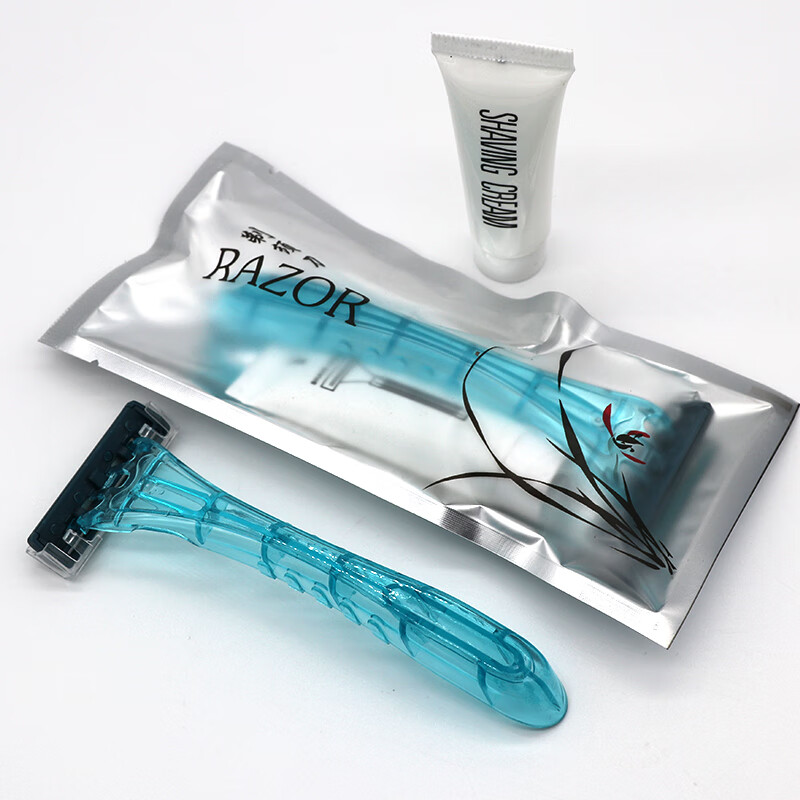 酒店一次性剃须刀剃须膏套装浴场洗浴休闲中心刮胡刀宾馆洗漱用品