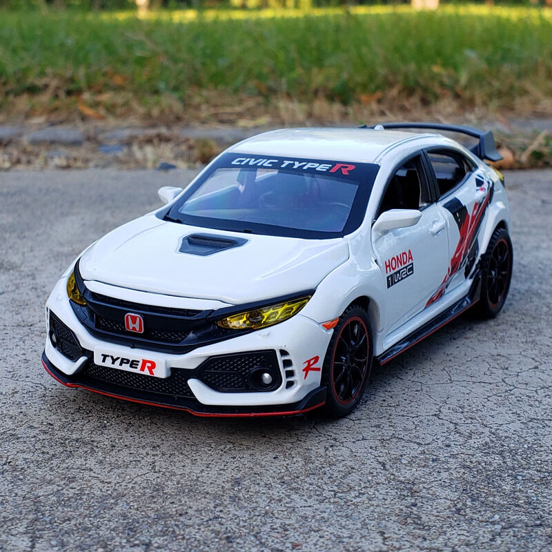 思域车模1:18  嘉业1/32本田思域type改装版合金车模仿真金属开门车