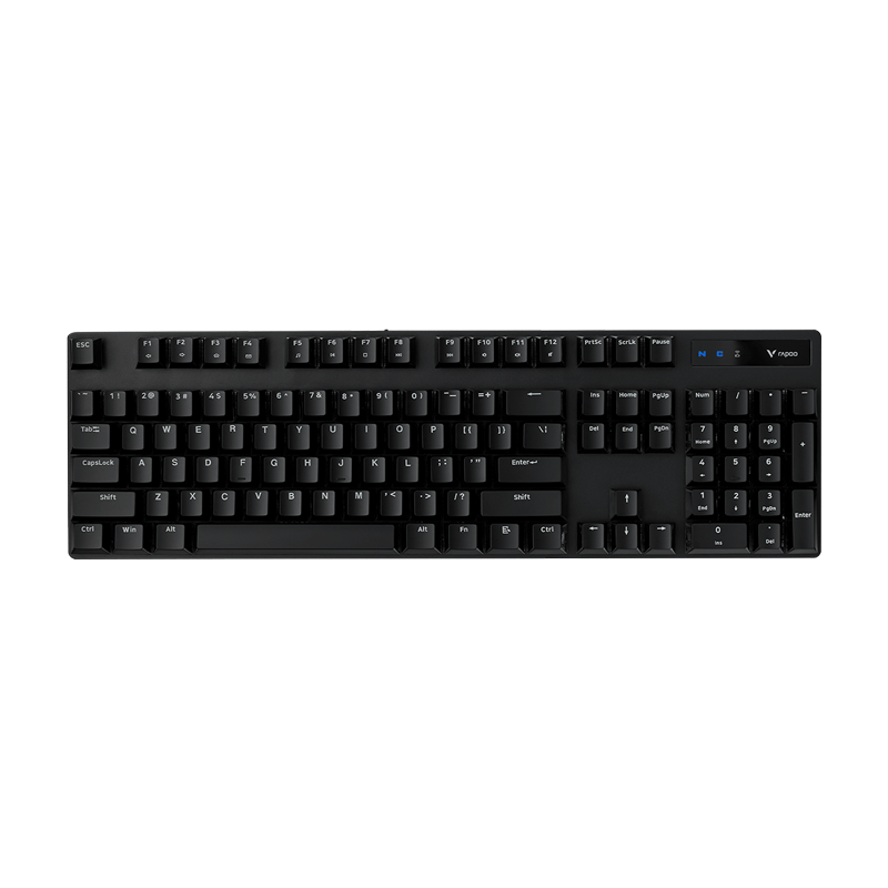 雷柏（Rapoo） V500PRO 機械鍵盤 有線無線藍牙多模版 家用辦公電競游戲 104鍵無沖突 V500PRO升級雙模版【黑色.紅軸】