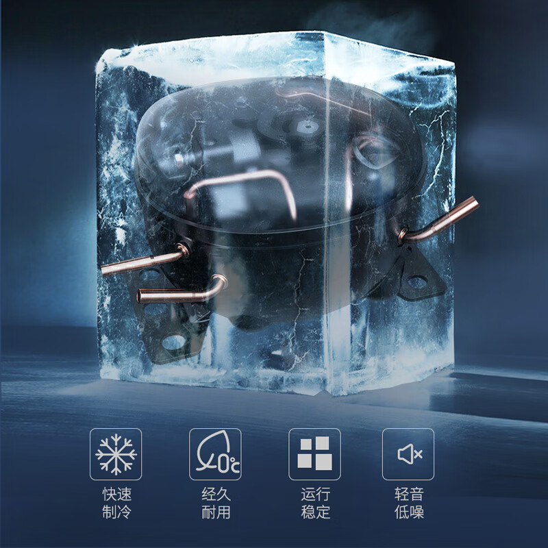 奥克斯（AUX）小冰柜家用冷冻小型一级节能省电迷你卧式冷藏保鲜储母乳冷柜 奥克斯56L冷柜升级款（一级能效）