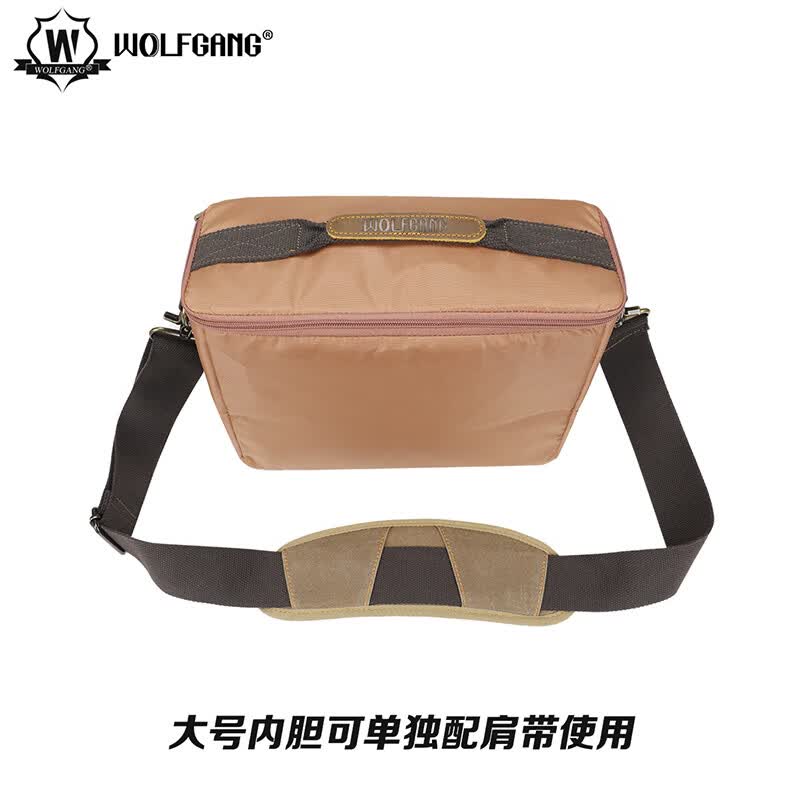 沃尔夫冈(WOLFGANG) 双肩背 单肩背 相机包 微单包 单反包摄影包 【DF-030大号单肩包】 佳能 尼康 索尼 富士单反/微单相机专用