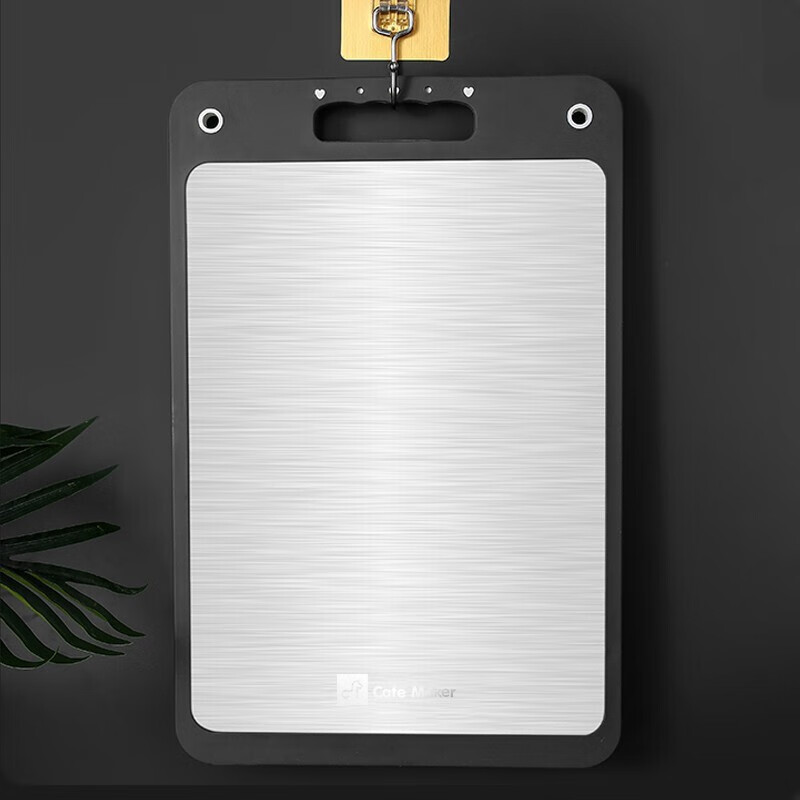 卡特马克不锈钢切菜板子家用案板厨房加厚双面占粘砧板大刀板水果菜板 大号菜板（尺寸：43.5cm*28cm）