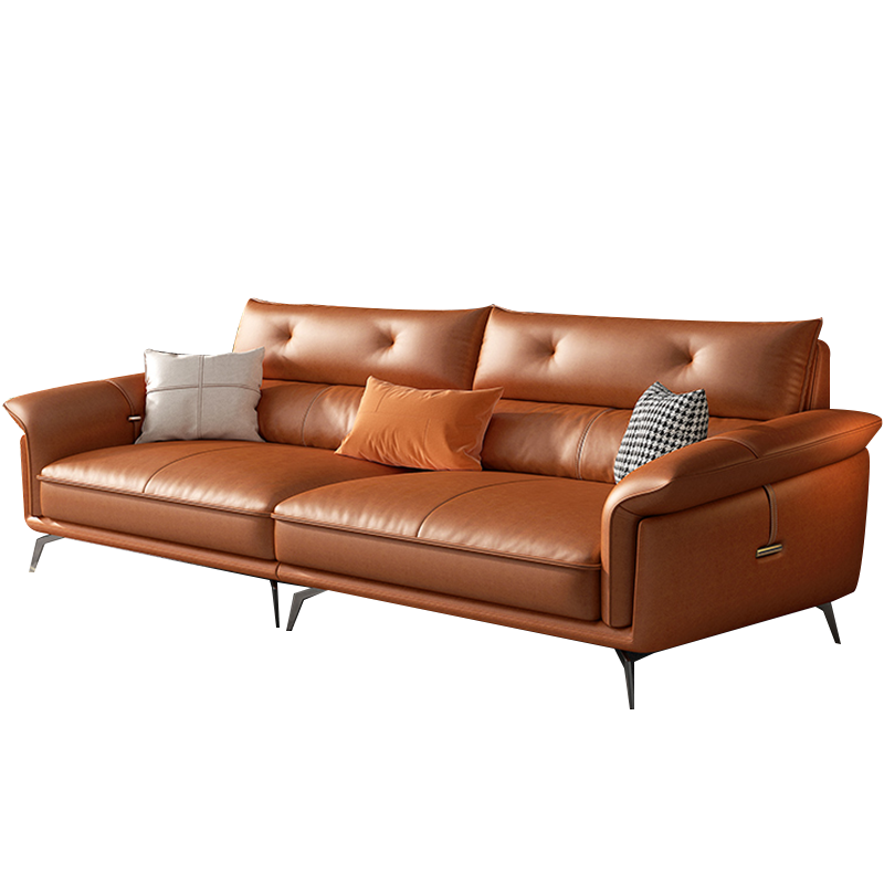 奥左 沙发客厅小户型 科技布艺沙发直排意式轻奢双人三人位客厅家具组合套装 大双人位【1.9米左右】 普通款【科技布面料+海绵座包+舒适公仔棉靠包】