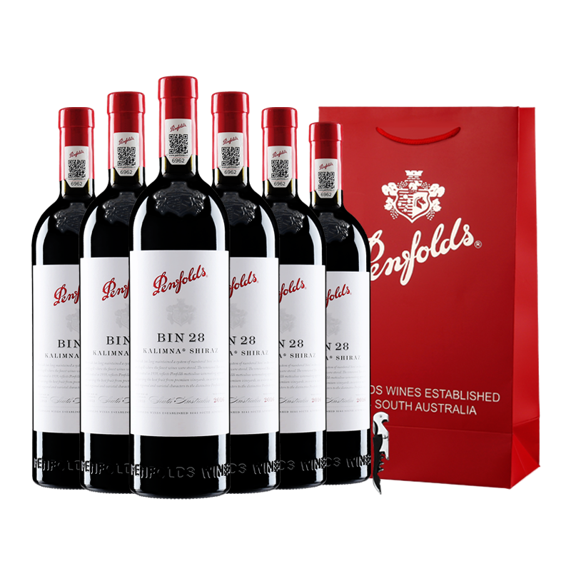 奔富(penfolds)澳大利亚奔富bin28设拉子干红葡萄酒750ml整箱进口奔富