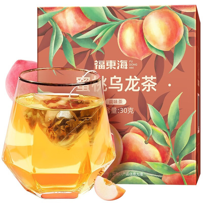 福东海 蜜桃乌龙茶30g花果茶 蜜桃乌龙袋泡茶水果茶果粒茶白桃乌龙茶