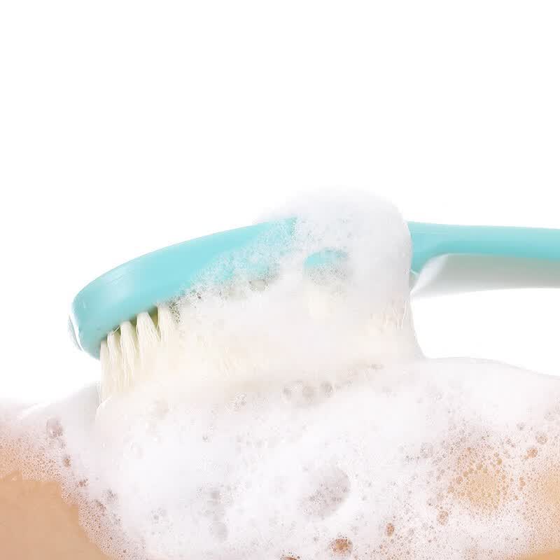 FaSoLa日式长柄洗澡刷搓后背刷背部去污搓澡刷软毛刷子沐浴刷洗浴刷 蓝色：（沐浴刷1把）