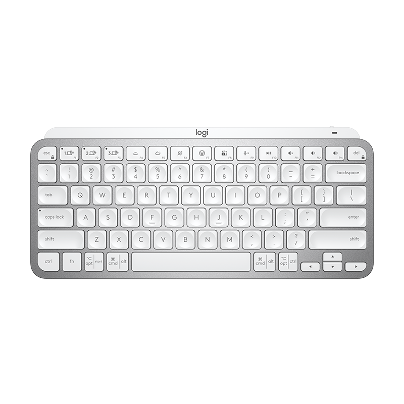 logitech 罗技 MX Keys Mini 79键 蓝牙无线薄膜键盘 浅灰 单光