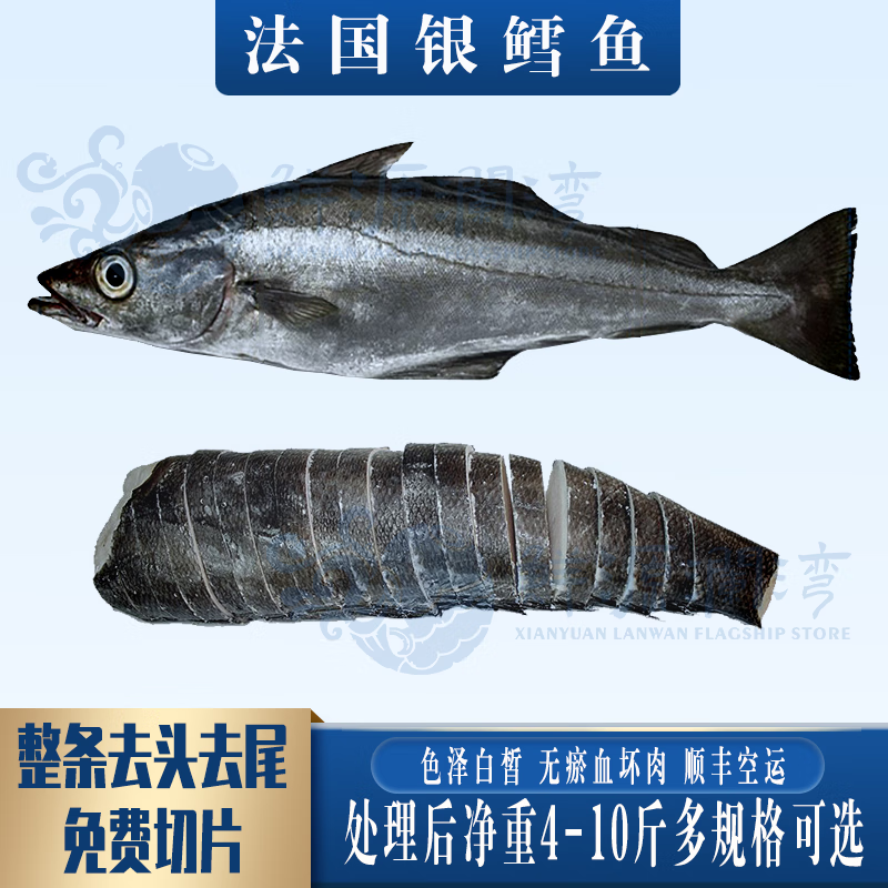 鲜源澜湾 【银鳕鱼-高品质精选】法国深海银鳕鱼原装整条切片犬牙鱼 4