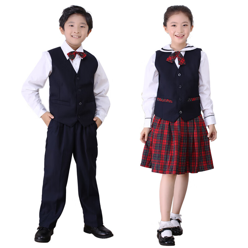 默工场深圳小学生校服礼服秋冬季套装男女学生市统一冬季 小男冬礼