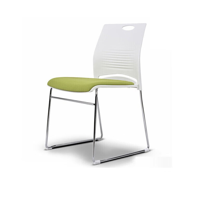 简友 办公家具弓型办公椅现代可堆叠开会培训椅办公家具绿色 绿色（三把起售）