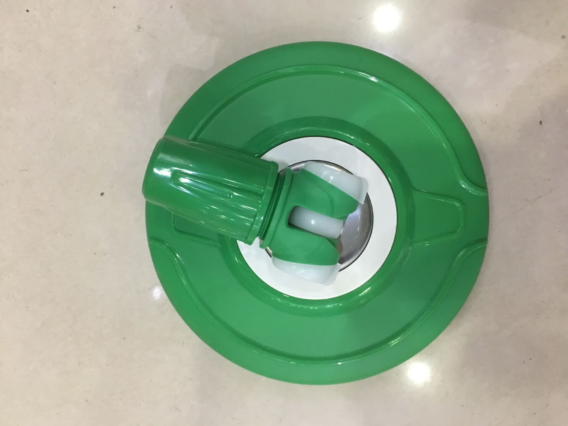 旋转拖把配件不锈钢手压式旋转桶拖布桶通用拖把杆 绿 绿行星圆盘