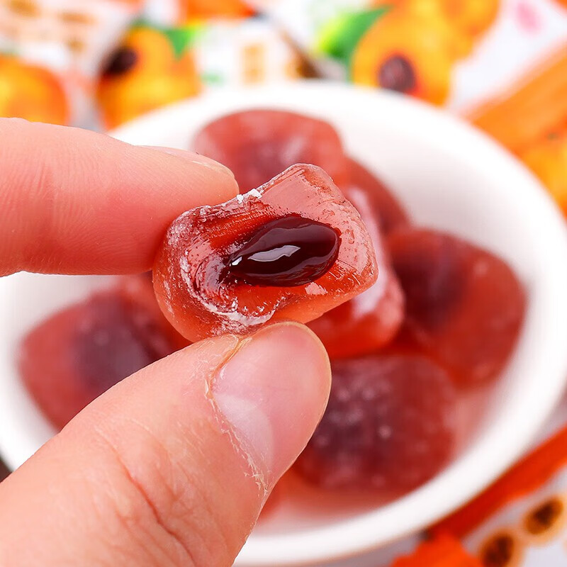 千禧园甘草枇杷软糖清润喉糖爆浆夹心软糖休闲零食招待糖果批发 甘草