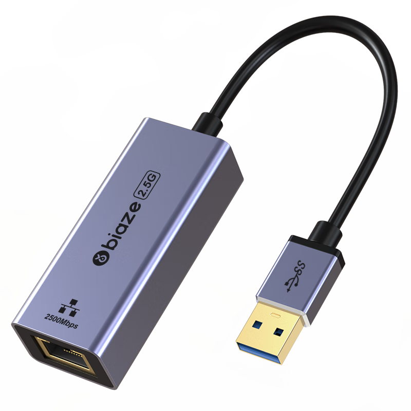 Biaze 毕亚兹 USB千兆有线网卡 2.5G外置网卡 KZ13