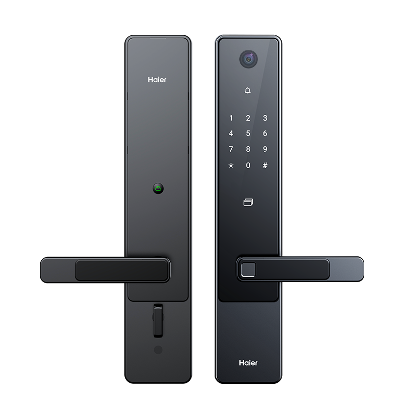 海尔(Haier)密码锁木门智能电子锁手机远程解锁 可视频对讲猫眼带摄像头指纹锁HFH-18V-U1