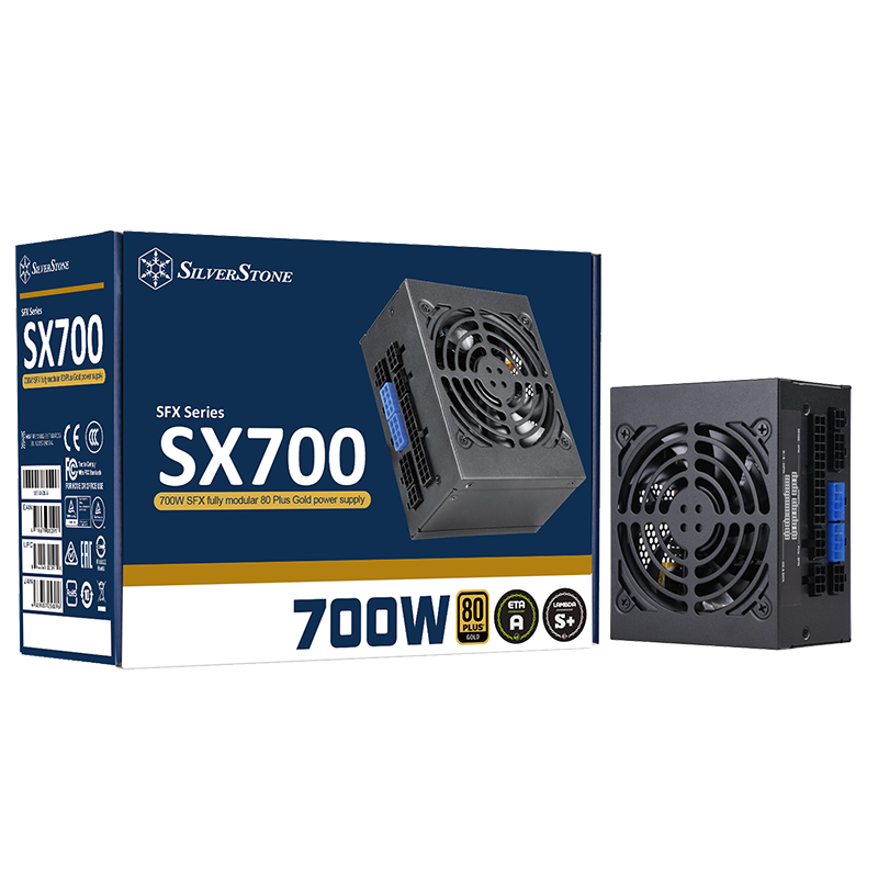 银欣（SilverStone）额定700W SX700-G SFX小电源(全日系电容/ITX电源/80PLUS金牌/单路12V/主动式PFC