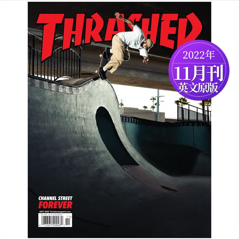 Thrasher 劲少年2023/2022年潮流体育美国滑板运动期刊杂志 2022年11月刊