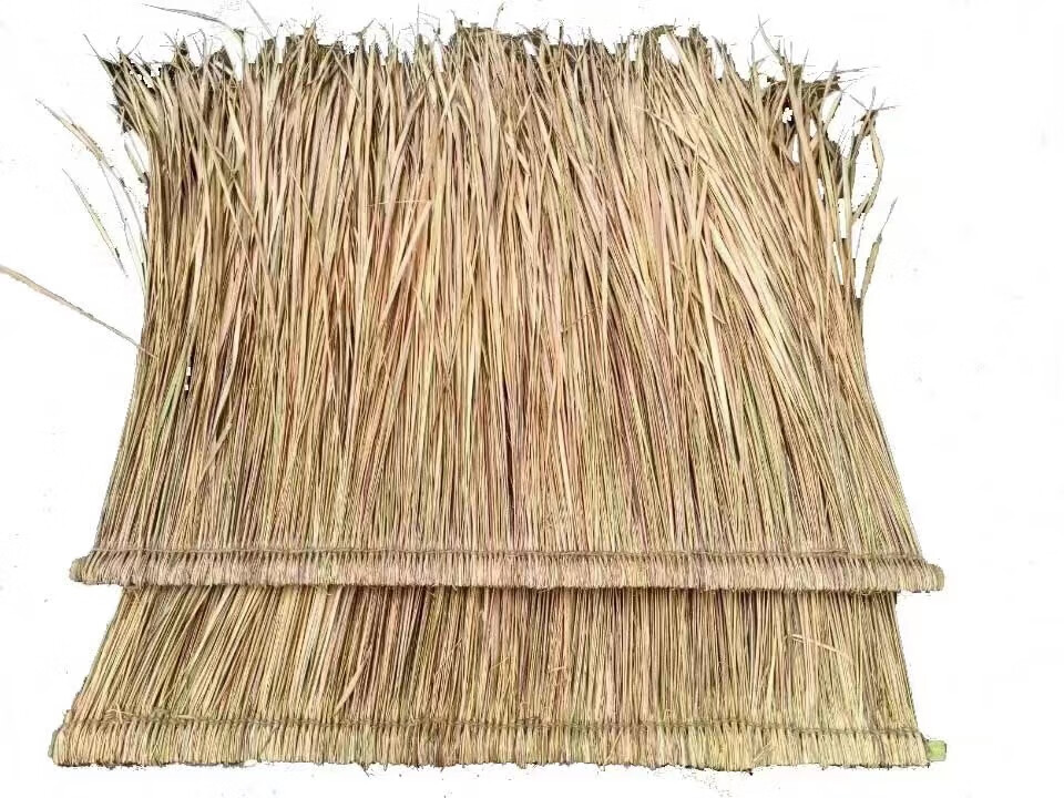 莺雀稻草屋檐茅草茅草屋顶木屋草屋屋檐装饰稻草毛草房顶茅草瓦1x1米