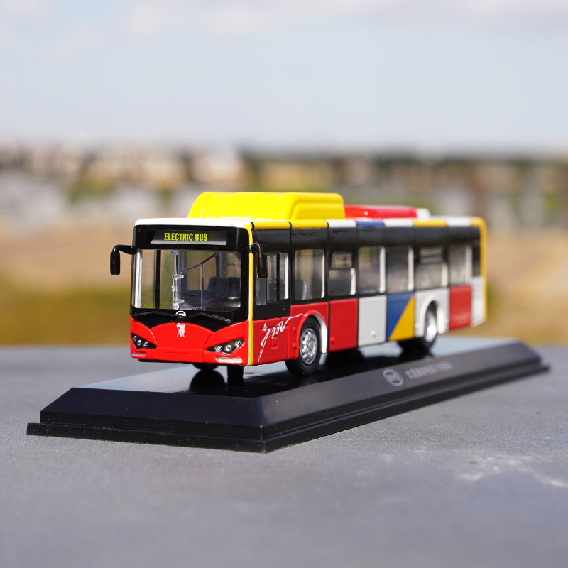 广州公交车模型 1:64比亚迪k9公交车 k8纯电动客车 仿真合金车模 广州