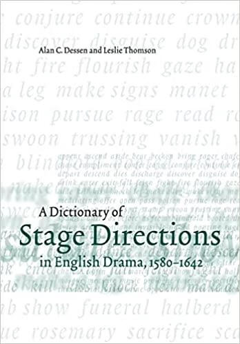 预订 a dictionary of stage directions in english drama 1580-1642