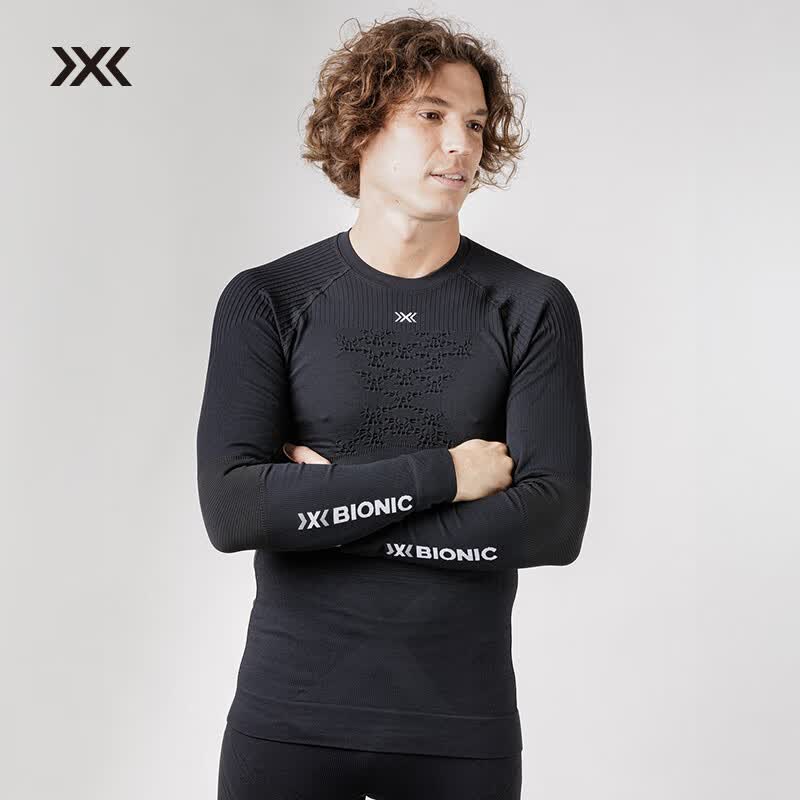 XBIONIC聚能加强4.0滑雪保暖功能内衣压缩衣男登山徒步排汗【新色上市】 上衣  猫眼黑/极地白 2XL