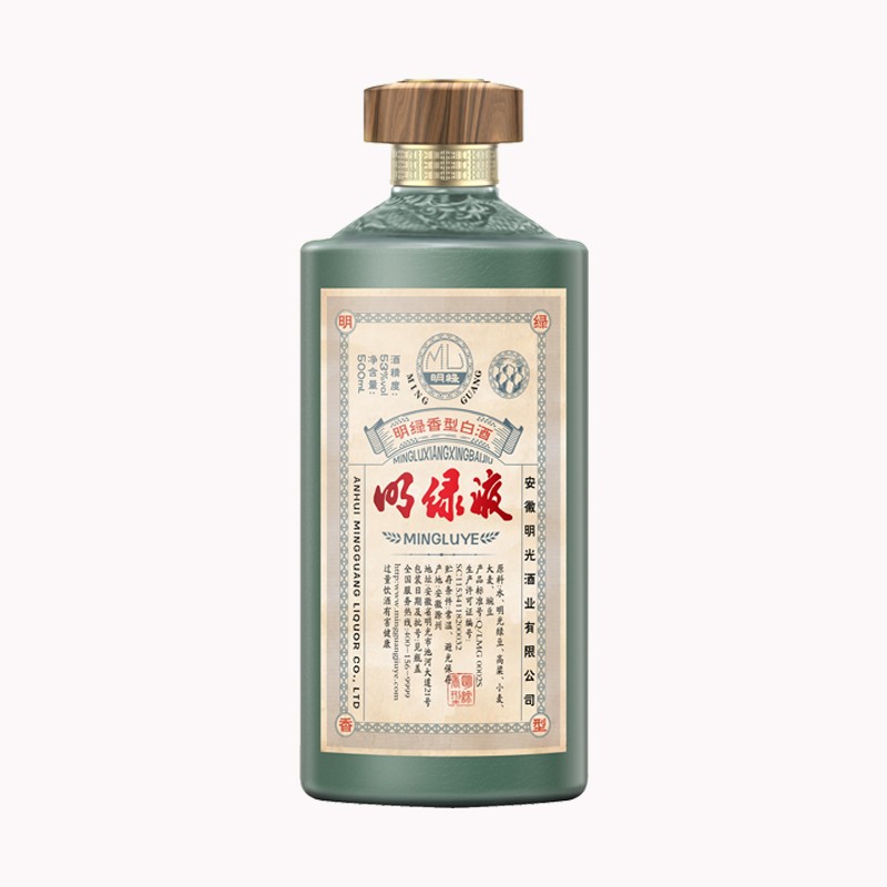 明光  明绿系列新品 明绿液 明绿香型 白酒53度 500ml 单瓶