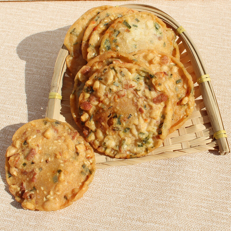 云舵江西特产豆巴子赣州零食小吃花生巴赣南客家美食铁勺饼油炸月