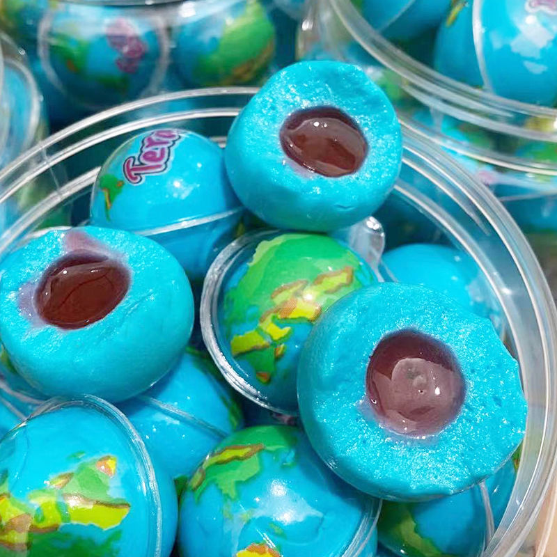 网红流心地球果爆浆 网红恶搞零食 夹心地球糖橡皮糖 爆浆流心地球(5