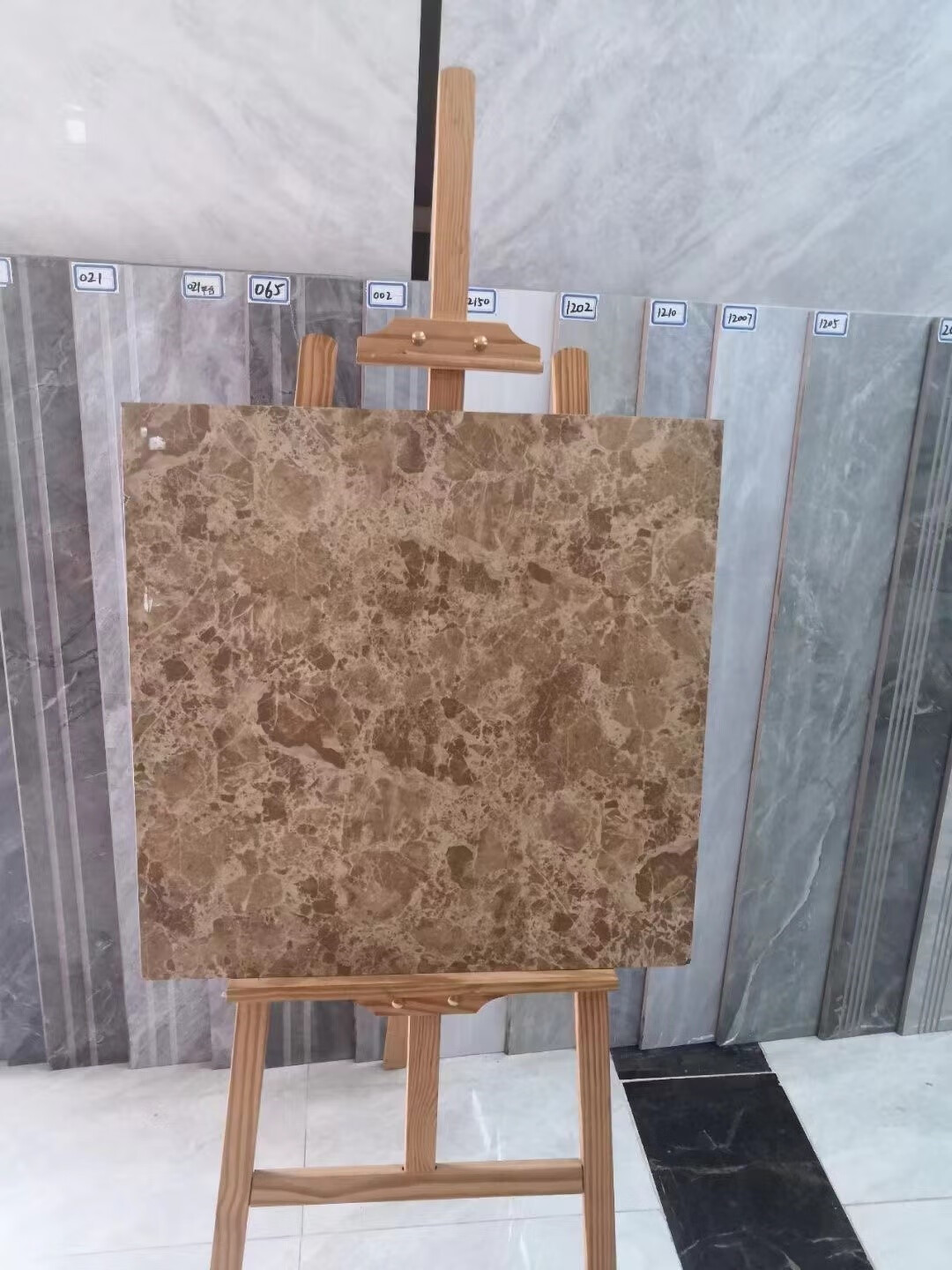 山头林村广东地砖800x800 深色仿大理石深咖网地砖800x800地板砖浅啡