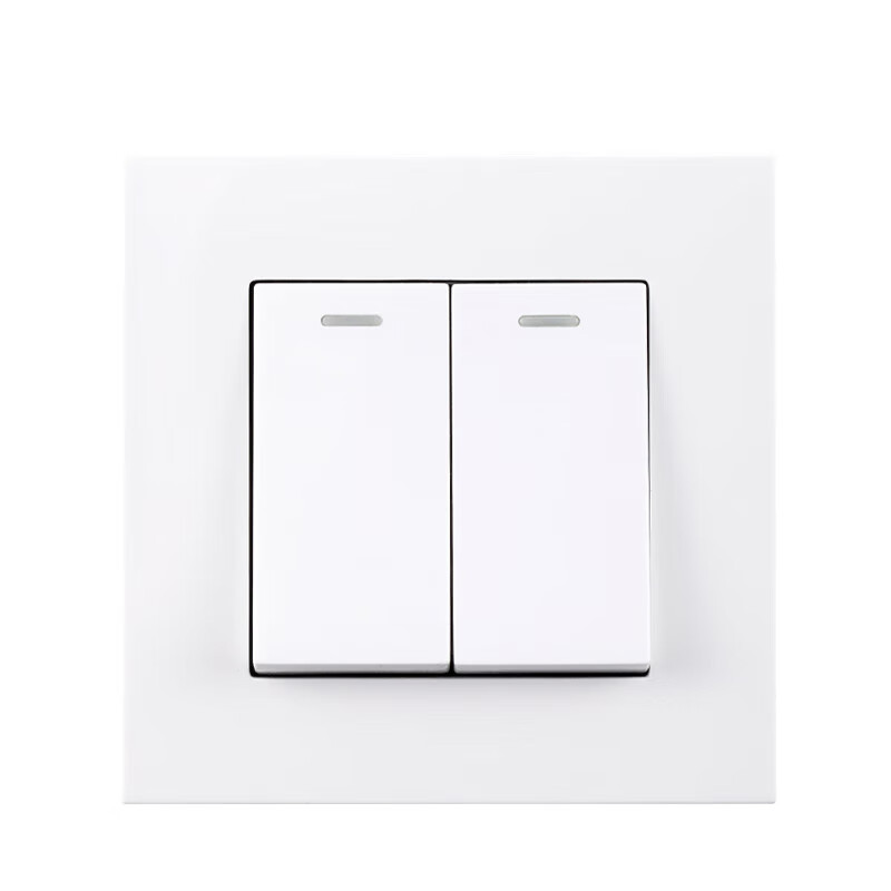 梦茜儿86型中途开关二开多控开关面板双开多控三控开关中继过桥双刀双