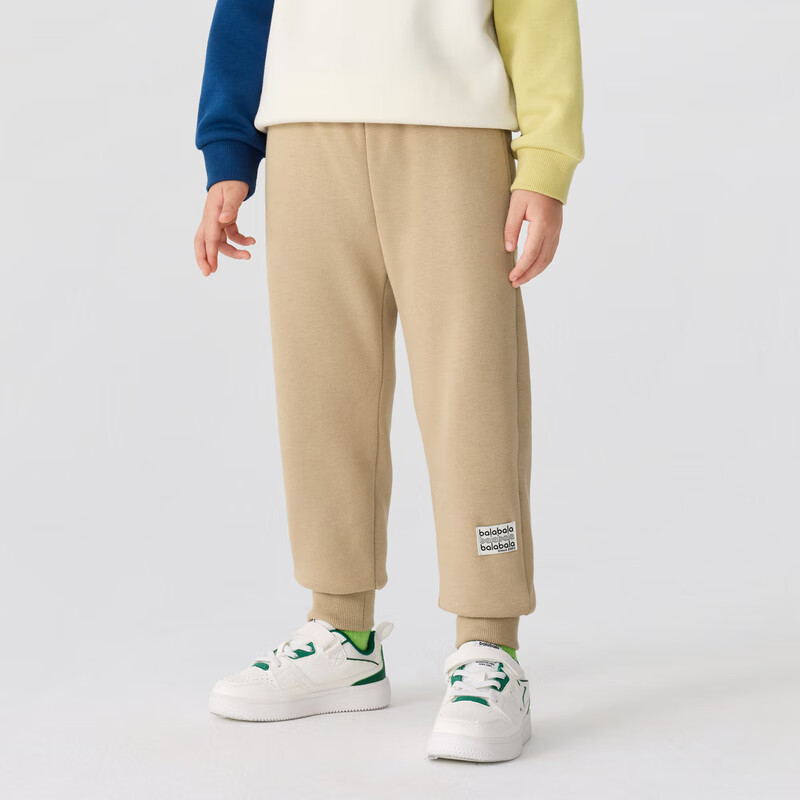 巴拉巴拉儿童长裤男童女童加厚加绒裤子2025秋冬亲子百搭束脚休闲裤子潮流