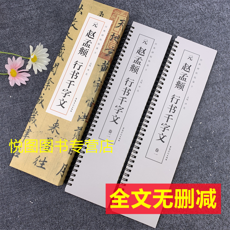 经典碑帖临摹卡 近距离临摹字卡字帖 全文无删减 赵孟頫行书千字文