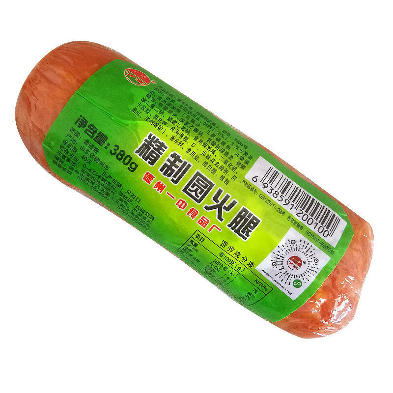 食怀山东特产德州一中火腿猪肉肠熏制圆火腿卤味真空熟食小吃下酒菜