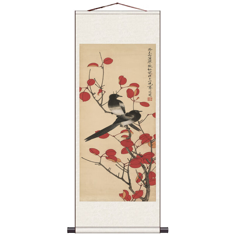 台爵于飞闇丝绢画国画名字画客厅书法背景房间新中式花鸟茶楼挂画