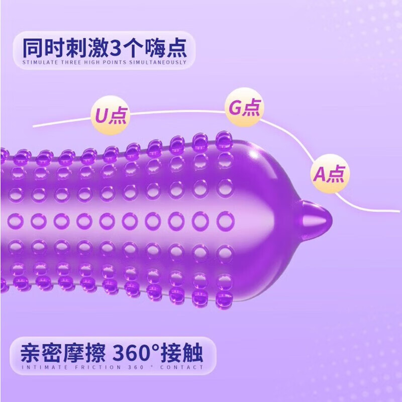 杰士邦 避孕套狼牙套棒安全套女性秒喷持久大颗粒狼牙套超薄情趣套用品 情趣尝鲜【共22只】颗粒6只+超薄16只