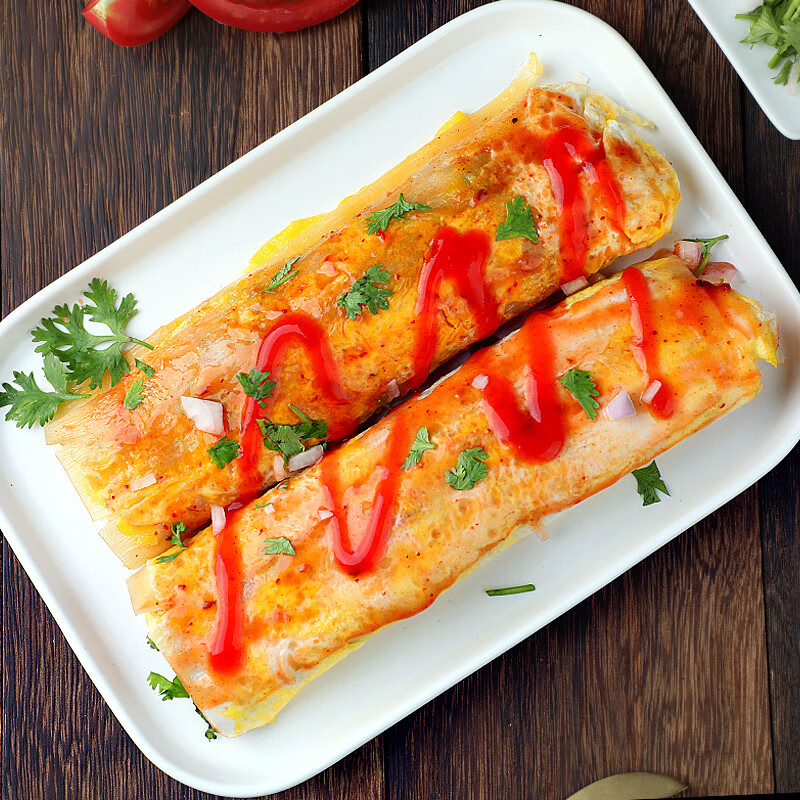 九岭夼东北正宗烤冷面片皮真空家用早餐手抓饼烤冷面家庭装带酱美食