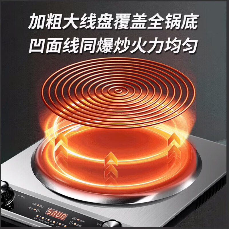 SUCOR苏泊电磁炉凹面3500W家用大功率防水一体猛火电磁灶 3500W凹面【单机+双锅套餐】全铜芯