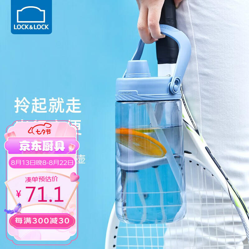 乐扣乐扣（LOCK&LOCK）大容量水壶运动吸管水杯健身便携冷水壶1.5L蓝色ABF794BLU使用感如何?