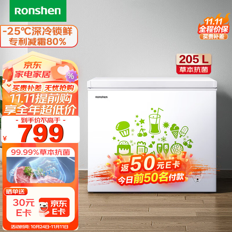 容声（Ronshen）205升低霜小型冰柜家用冷藏冷冻转换单温冷柜 一级能效 母婴母乳卧式冰箱BD/BC-205MB怎么样,好用不?