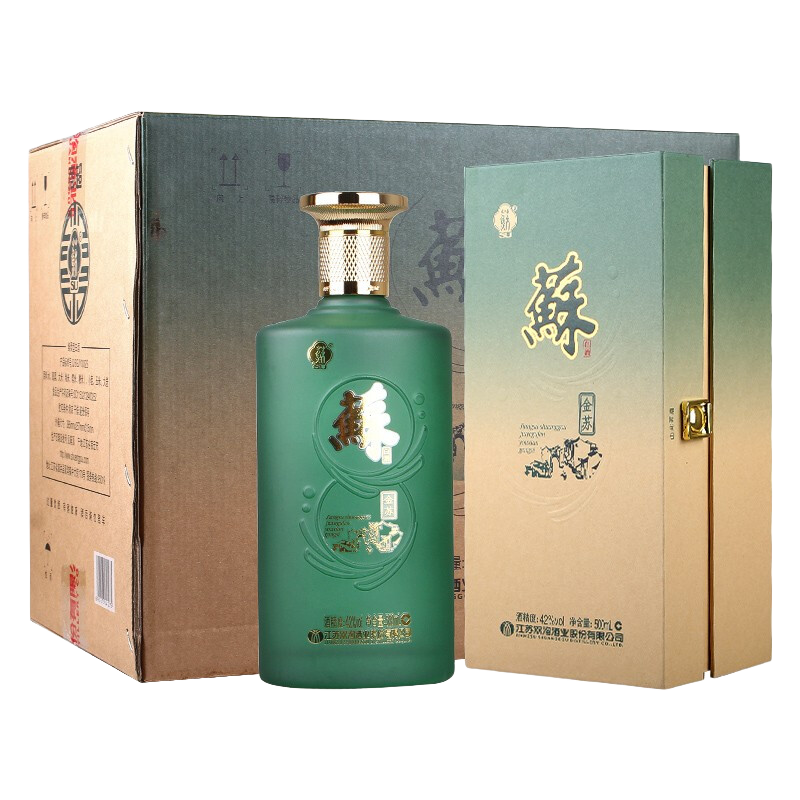 双沟 苏酒 白酒 42度浓香型白酒 500mL 4瓶 金苏