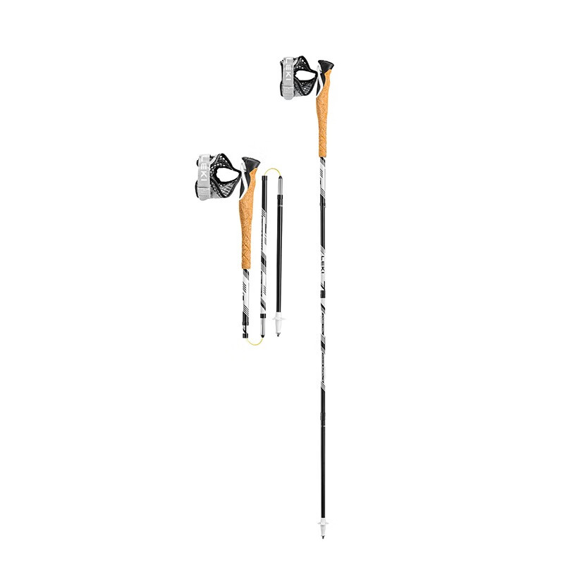 leki 德国cross trail可折叠户外徒步高性能抓地防滑登山杖z杖四件套