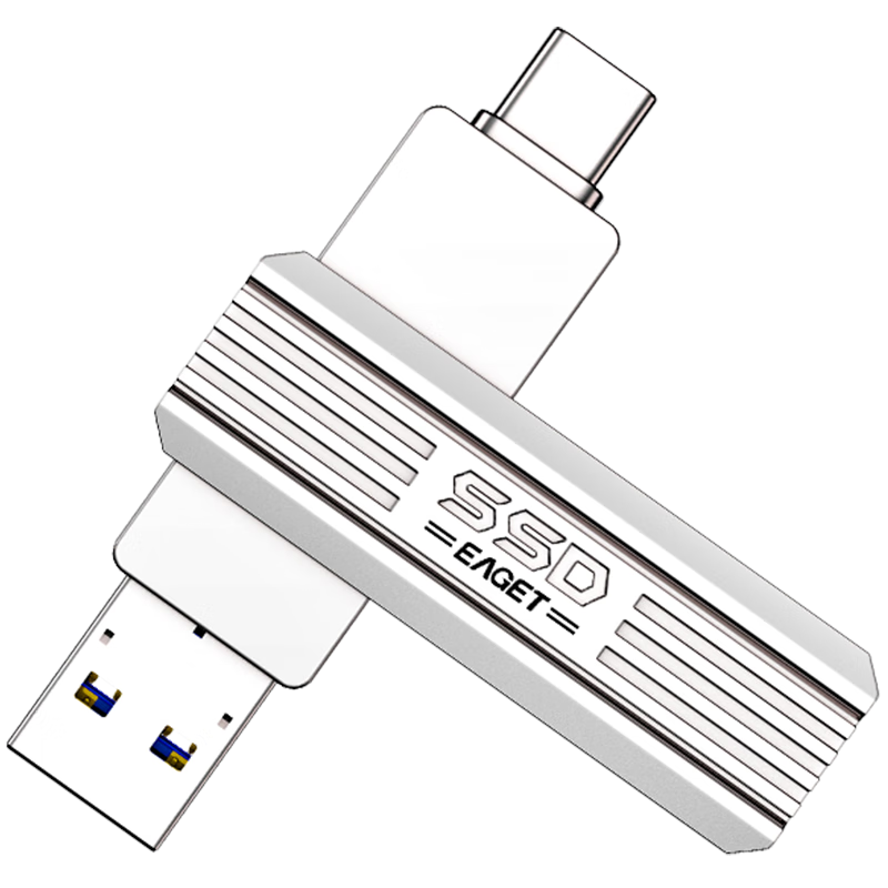 忆捷（EAGET）512GB USB3.2 Gen2 Type-C双接口 SU22极速固态U盘读速高达560MB/s手机移动固态硬盘
