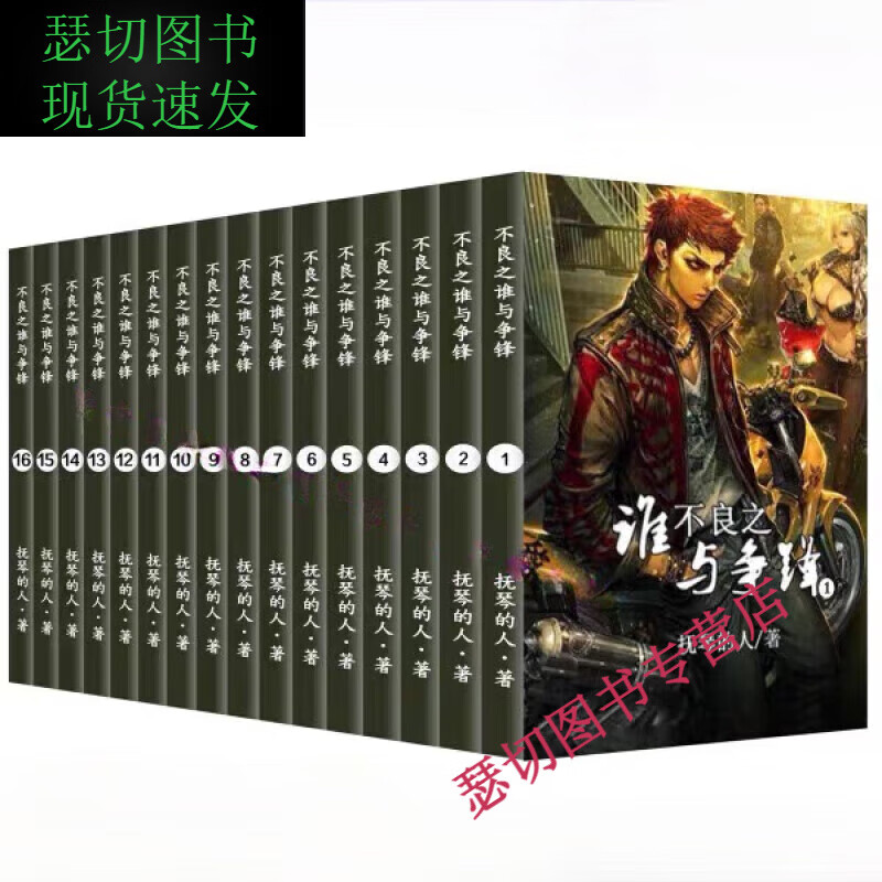 不良之谁与争锋小说 1-16册 全套共16本  作者抚琴的人 全集全套完结 现货 塑封覆膜  全新完整版无删减 不良之谁与争锋小说 1-16册 (16本)