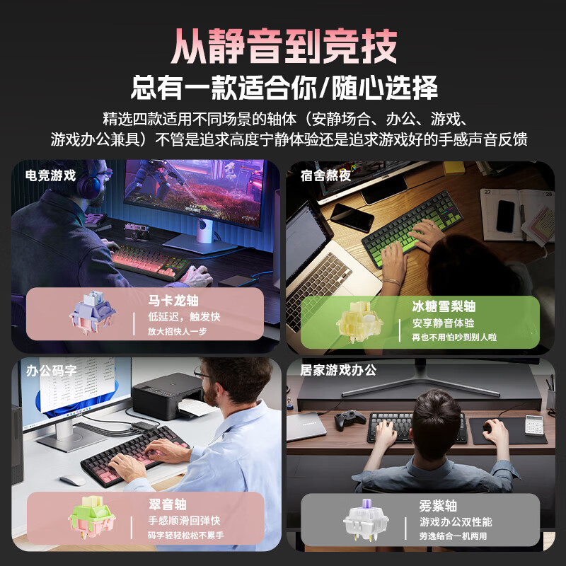 狼途T88Pro青提侧刻静音机械键盘客制化三模无线蓝牙办公电竞游戏专用 RGB灯效 Gasket结构 高颜值 青提/冰糖雪梨轴/10000mAh【静音轴体】