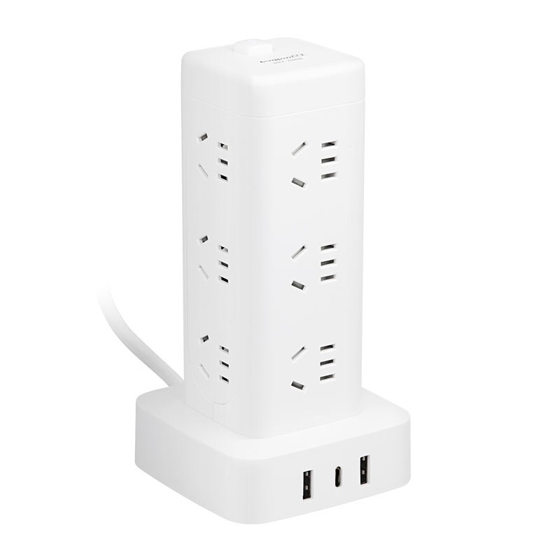 良工（lengon）Type-c/USB智能立式插座魔立方插座插排插线板 12位3层新国标总控排插接线板 全长1.7米