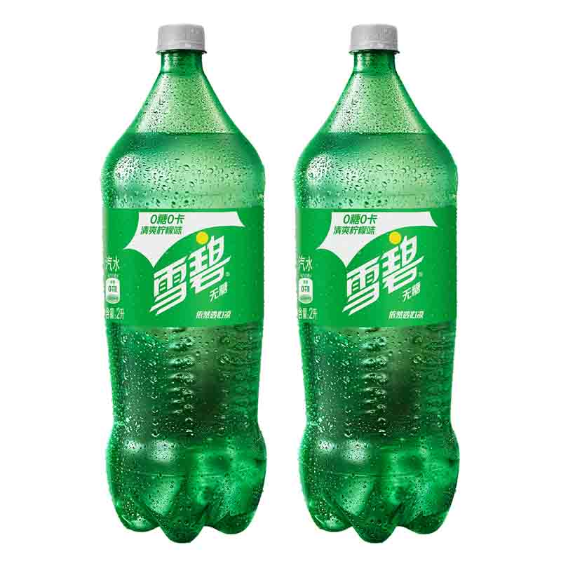 可口可乐(coca-col雪碧无糖雪碧碳酸饮料柠 雪碧2l*2瓶