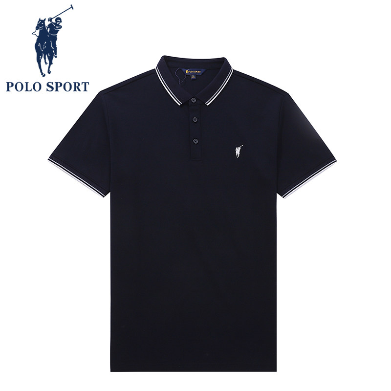 POLO SPORT,polo sport商标 polo sport 【商场同款】短袖t恤男2022年新款夏季白色翻领商务休闲潮