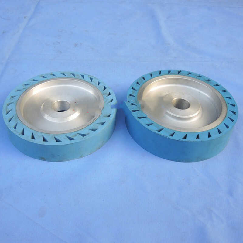 离心式铝芯橡胶轮抛光机砂带套轮砂轮机弹性抛光轮金属刀具打磨轮