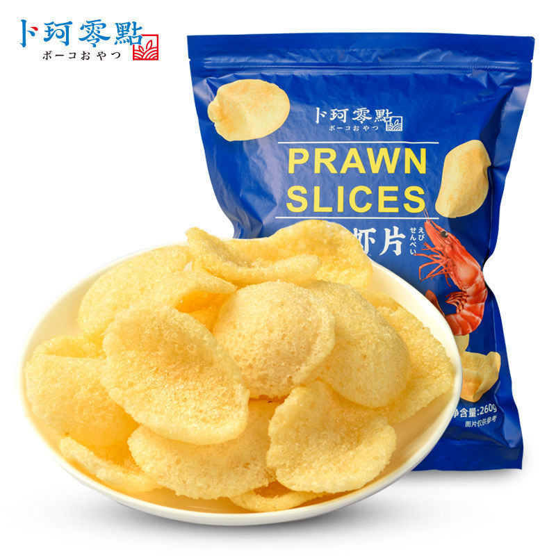 卜珂 卜珂零点大虾片虾条大包薯片墨鱼片多口味网红零食下午茶巨型